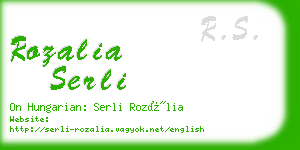 rozalia serli business card